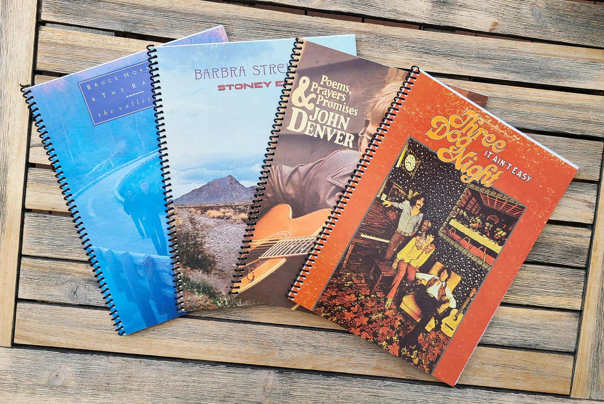 Lined Notebooks Upcycled from Vinyl Record Covers
