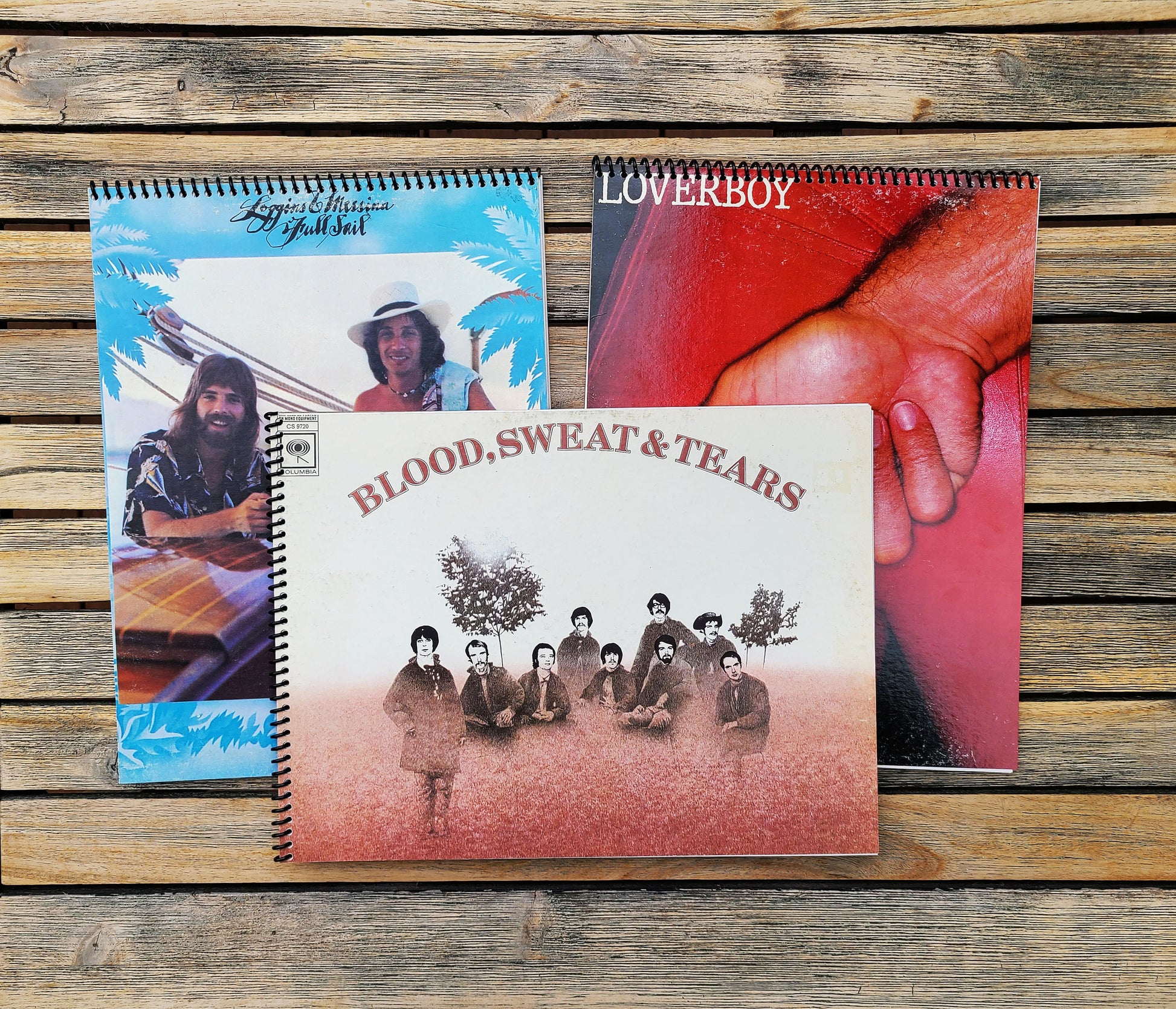 Sketchbooks - Real Record Covers - 9"x12", 70# Drawing Paper, 100 Pages - HANDMADE & UNIQUE Gift for Artists/Music People
