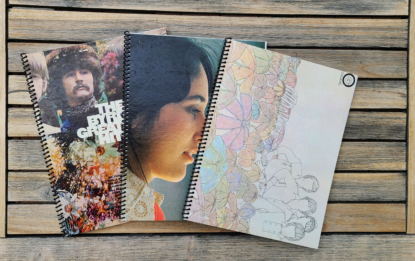 Lined Notebooks Upcycled from Vinyl Record Covers