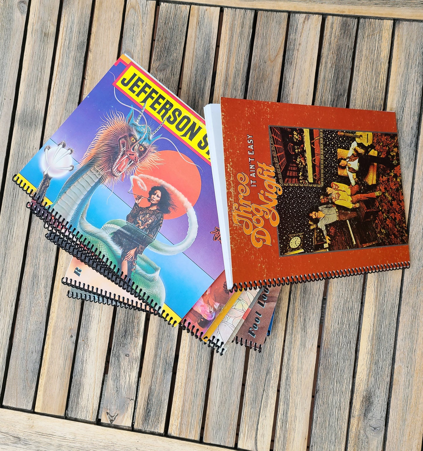Lined Notebooks Upcycled from Vinyl Record Covers