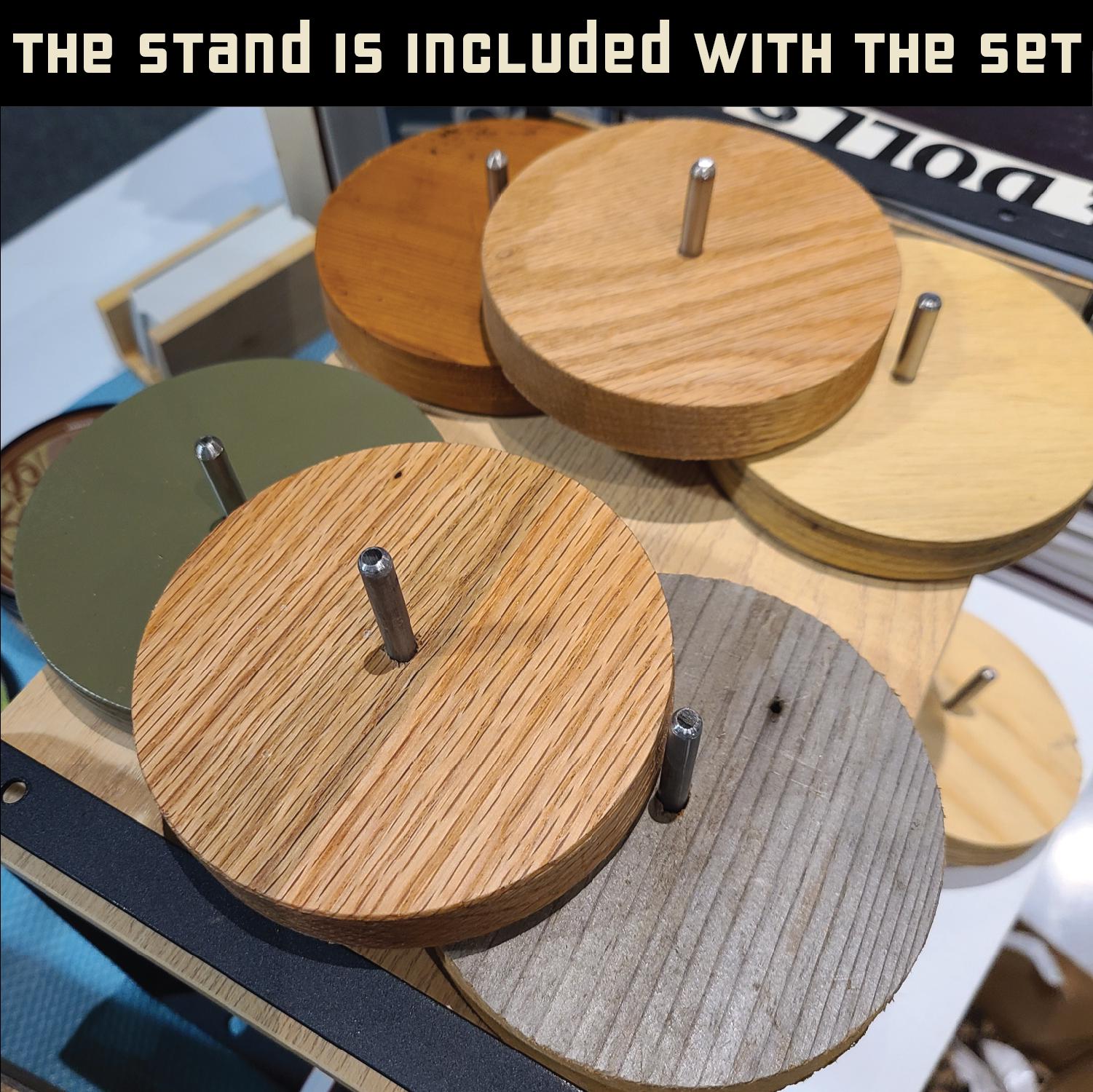Coasters - Made from Real Records + Wooden Base Included - HANDMADE & UNIQUE Gift for Music People