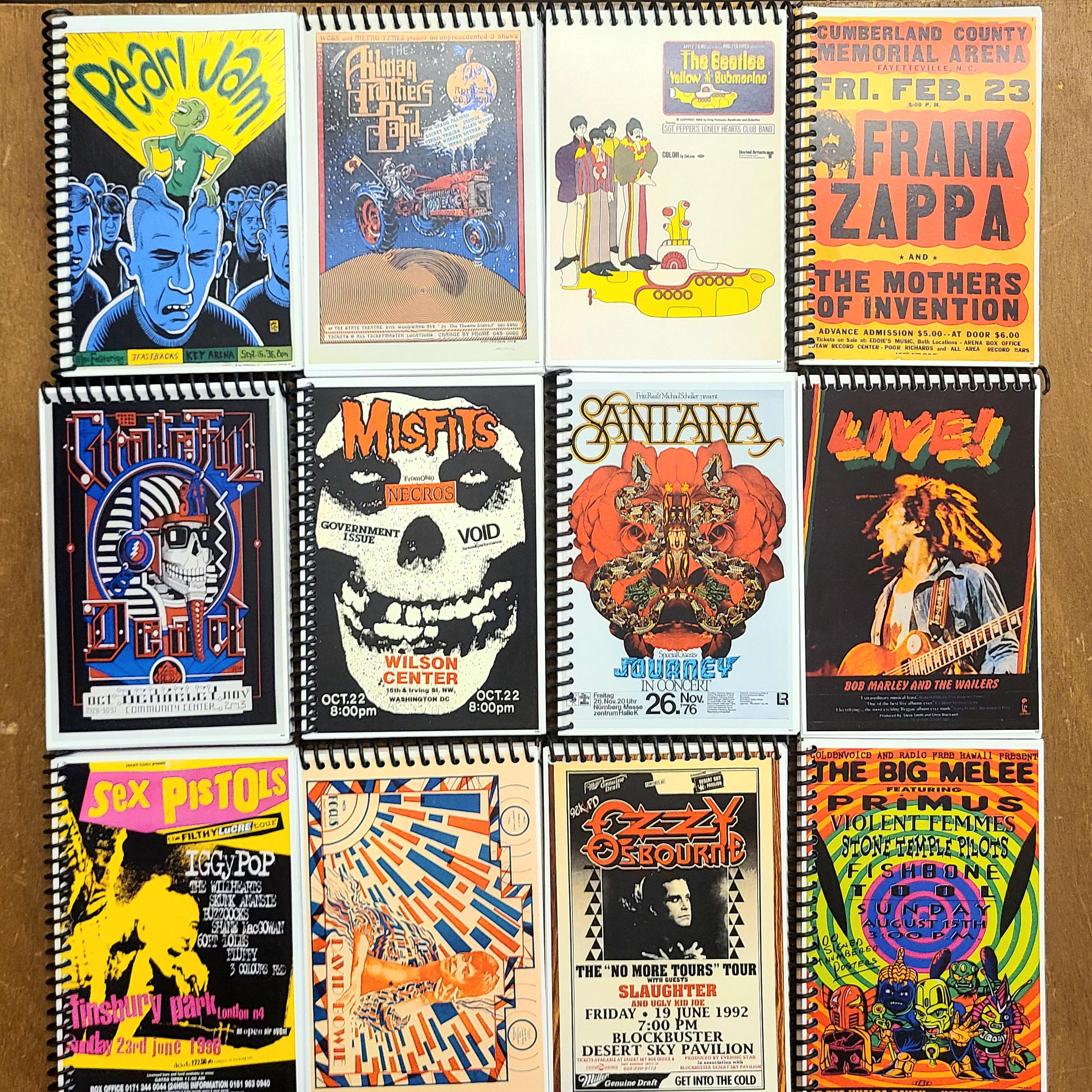 Mini Music Poster Sketchbook - 4x6, 100 Pages, Drawing Paper