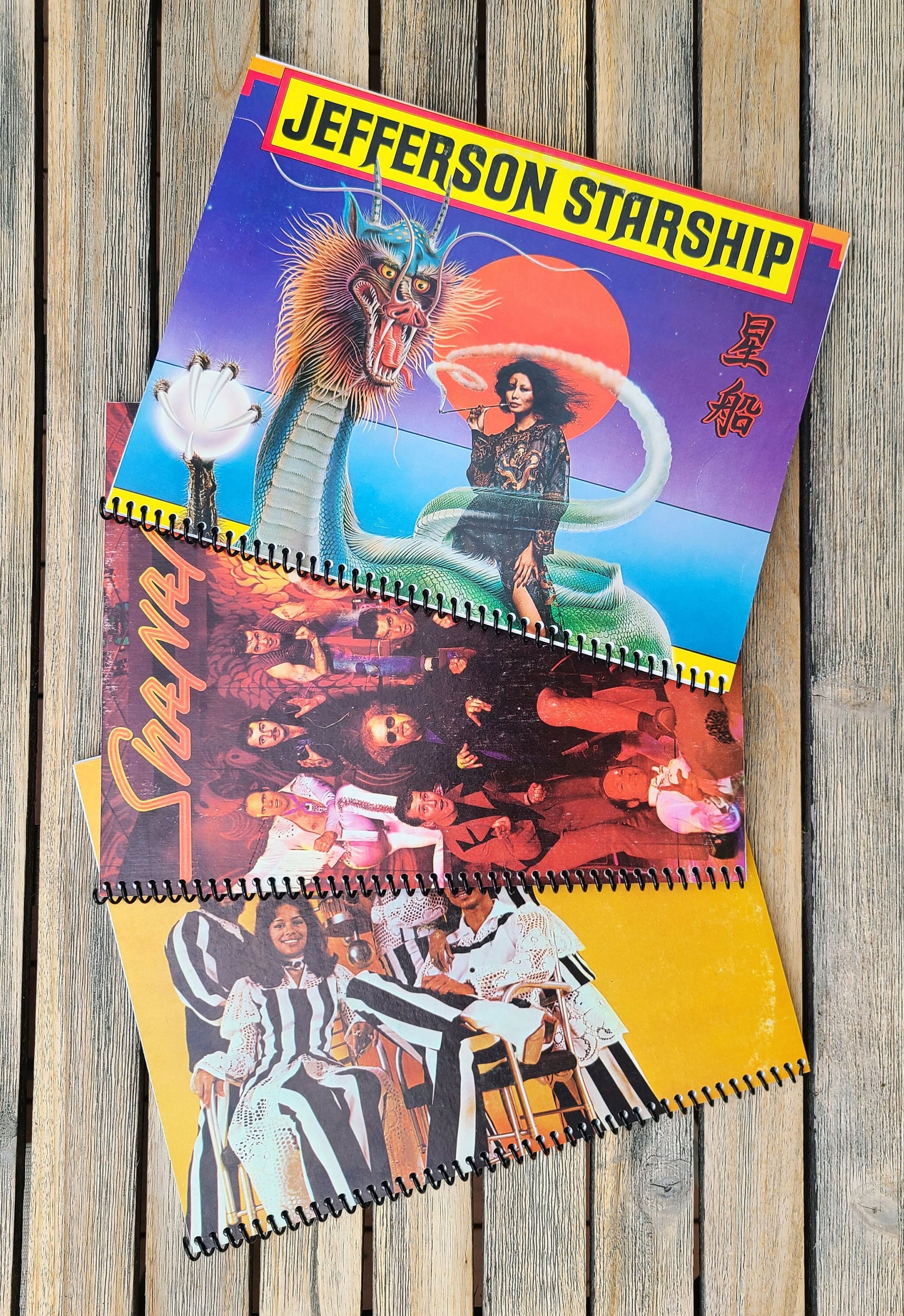 Lined Notebooks Upcycled from Vinyl Record Covers