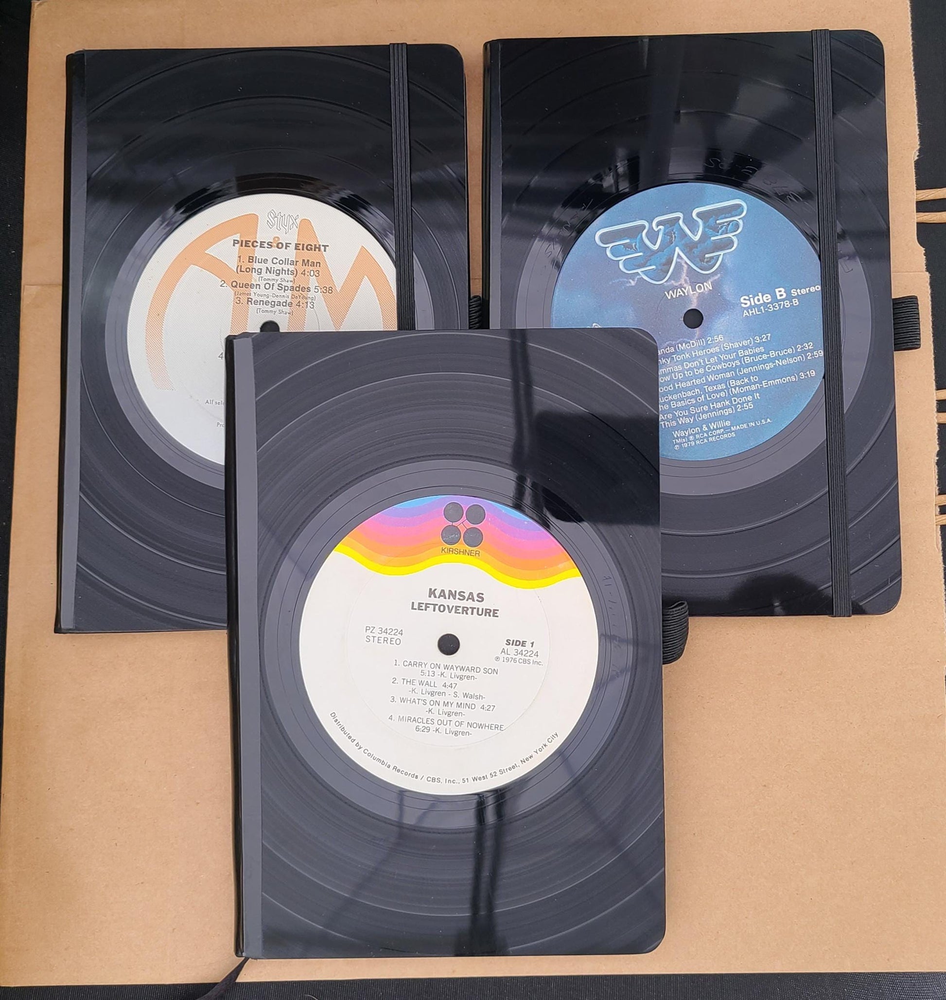 A5 (8×5.5) Hardcover Journal - Real Record Cover - 160 Lined Pages