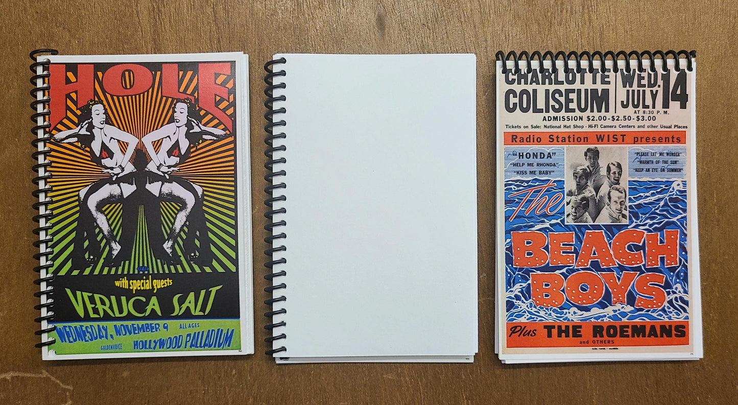 Mini Music Poster Sketchbook - 4x6, 100 Pages, Drawing Paper - Great Gifts For Music Lovers!