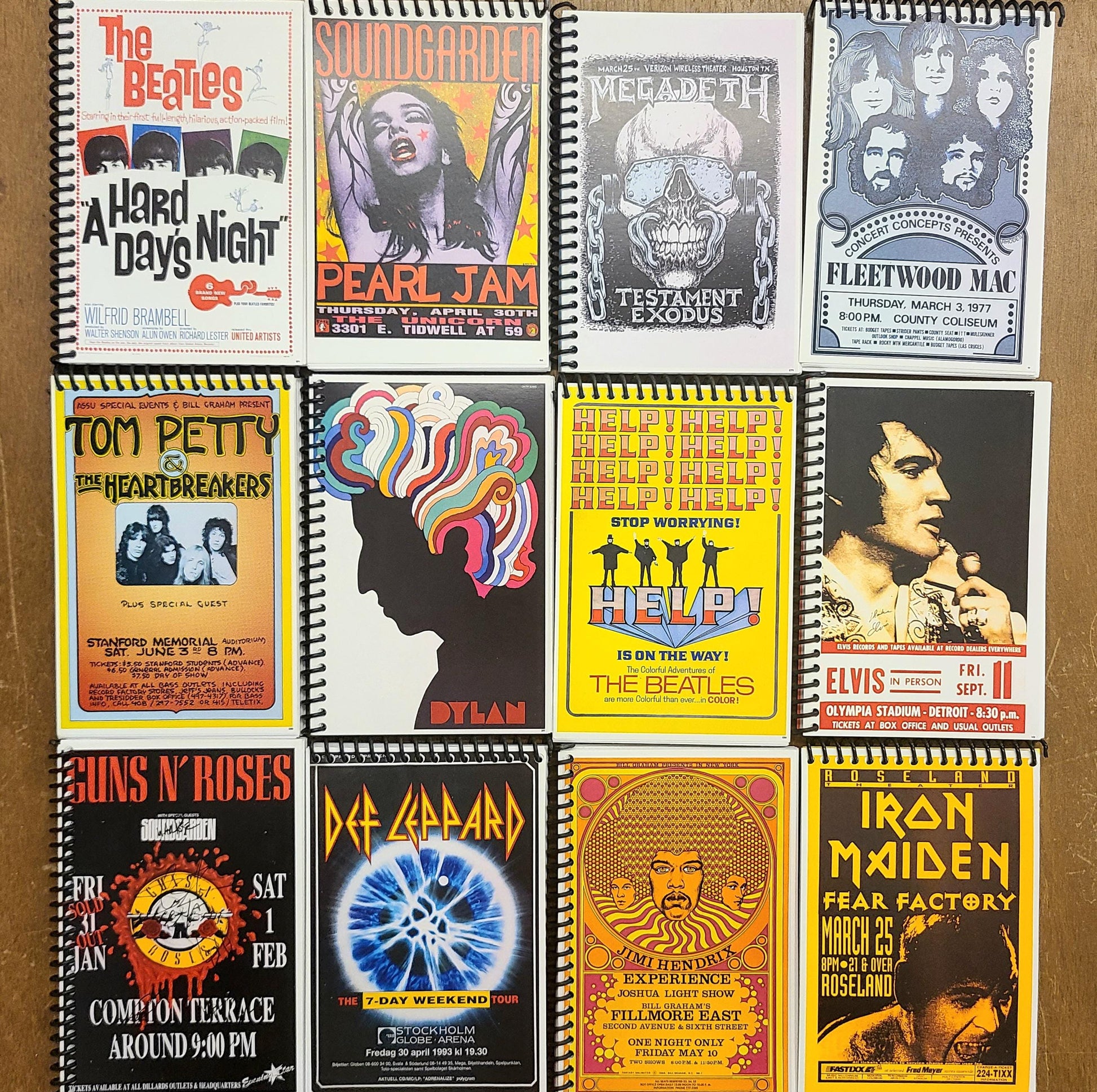 Mini Music Poster Sketchbook - 4x6, 100 Pages, Drawing Paper - Great Gifts For Music Lovers!